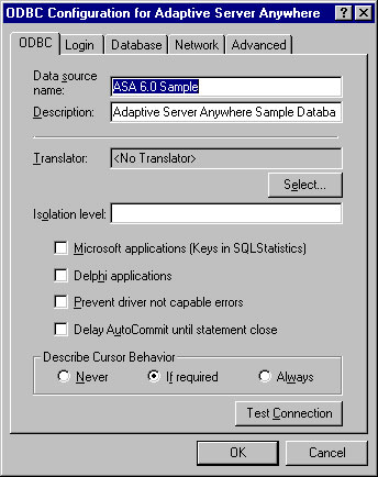 Sybase odbc driver windows server 2012